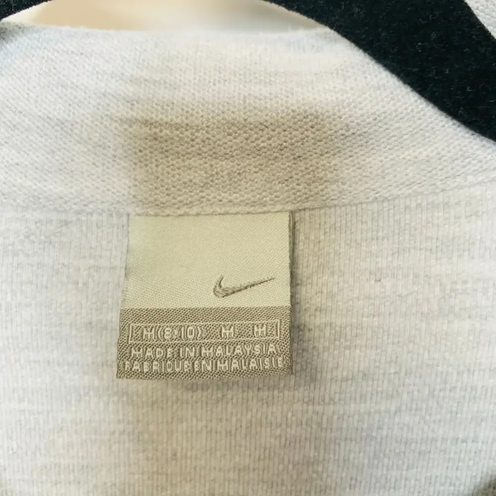 Nike Light Gray Cropped Polo Shirt Sz Medium